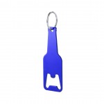 Porta-chaves abre-caricas em forma de garrafa cor azul