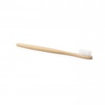 Escova de dentes de bambu cor natural segunda vista de detalhe