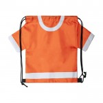 Saco tipo mochila com forma de t-shirt cor cor-de-laranja
