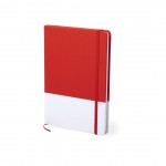 Caderno A5 personalizável em duas cores cor vermelho