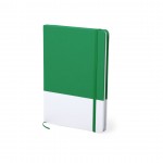 Caderno A5 personalizável em duas cores cor verde