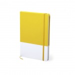 Caderno A5 personalizável em duas cores cor amarelo