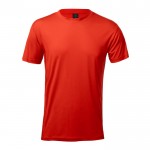 T-shirt técnica tamanho adulto com logotipo cor vermelho