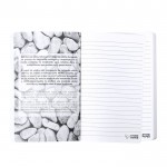 Cadernos 100% recicláveis em papel de pedra  cor branco quinta vista