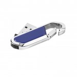 Pen USB com mosquetão para imprimir com logo cor azul real