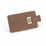 Cartão USB de madeira personalizado cor mogno