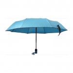 Guarda-chuva dobrável automático com bolsa cor azul-claro primeira vista