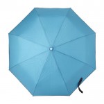 Guarda-chuva dobrável automático com bolsa cor azul-claro quarta vista