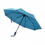 Guarda-chuva dobrável automático com bolsa cor azul-claro sexta vista
