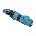 Guarda-chuva dobrável automático com bolsa cor azul-claro sétima vista