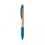 Esferográfica em bambu para personalizar cor azul real