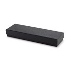 Elegante caneta roller em estojo almofadado cor preto com caixa