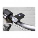 Luz COB para o guiador da bicicleta com carregamento USB cor preto sexta vista
