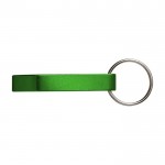 Porta-chaves de metal com abre-caricas cor verde primeira vista