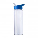 Garrafa desportiva plástico reciclado bocal dobrável 750 ml cor azul primeira vista
