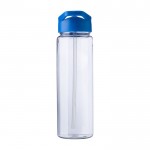 Garrafa desportiva plástico reciclado bocal dobrável 750 ml cor azul terceira vista