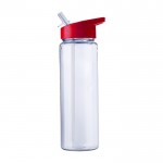 Garrafa desportiva plástico reciclado bocal dobrável 750 ml cor vermelho primeira vista