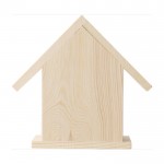 Casa de passarinhos em madeira para pintar cor castanho primeira vista