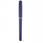 Uma caneta com recarga de gel minimalista cor azul