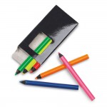 Caixa personalizável com 6 lápis de madeira cor preto segunda vista