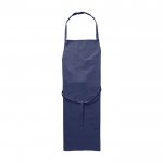 Avental de poliéster básico sem bolsos 200 g/m² cor azul primeira vista