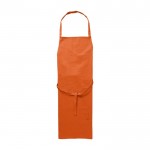 Avental de poliéster básico sem bolsos 200 g/m² cor cor-de-laranja primeira vista