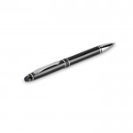 Elegante caneta corporativa com ponteiro cor preto impresso