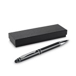 Elegante caneta corporativa com ponteiro cor preto varias cores