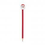 Lápis com figuras de Natal para merchandising cor vermelho
