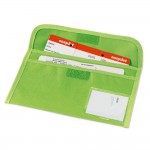 Prática bolsa porta-documentos de viagem cor verde claro impresso