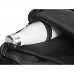 Bolsa tiracolo acolchoada rPET com partes refletoras e bolso frontal cor preto sétima vista