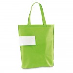 Saco de compras dobrável com logotipo cor verde claro