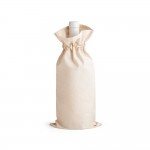 Saco para garrafa personalizável 100% algodão cor marfil