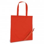 Divertido saco de compras dobrável cor vermelho