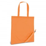 Divertido saco de compras dobrável cor cor-de-laranja