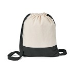 Saco tipo mochila personalizado em algodão  cor preto