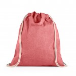 Saco mochila algodão reciclado 140 g/m2 cor vermelho
