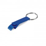 Porta-chaves em alumínio com descapsulador cor azul
