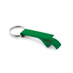 Porta-chaves em alumínio com descapsulador cor verde
