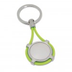 Porta-chaves colorido de metal e silicone cor verde claro