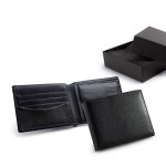Carteira de couro personalizada e elegante cor preto varias cores