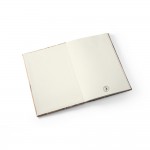 Caderno natural com placa personalizável cor marfil sexta vista