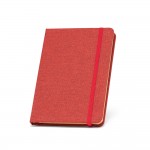 Caderno de capa rígida personalizável em RPET cor vermelho
