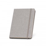 Caderno de capa rígida personalizável em RPET cor cinzento