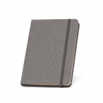Caderno de capa rígida personalizável em RPET cor cinzento escuro