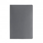 Caderno de papel de pedra hidrorresistente com folhas A5 lisas cor cinzento-escuro primeira vista