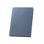 Bloco de notas de capa dura sustentável cor azul