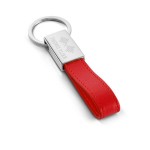 Porta-chaves clássico para brinde de empresa cor vermelho com logotipo