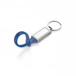 Porta-chaves em metal e PVC para pendurar cor azul