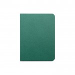Bloco de notas de papel reciclado cor verde-escuro primeira vista